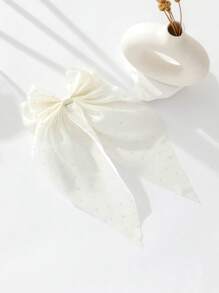 1pc Oversized Bowknot Design Hair Clip Barrette, Summer New Style Hair Accessory