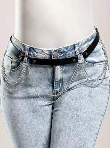 1PC Punk Gothic Leather Garter Belt Waist Straps Thigh High Leg Harness Suspender For Shorts Jeans Pants Accessories