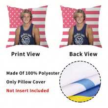 1 pièce Taie d'oreiller double face personnalisable, motif drapeau national, en polyester tricoté doux et lavable en machine avec fermeture éclair. Convient pour la décoration du salon ou de la chambre. Parfait pour