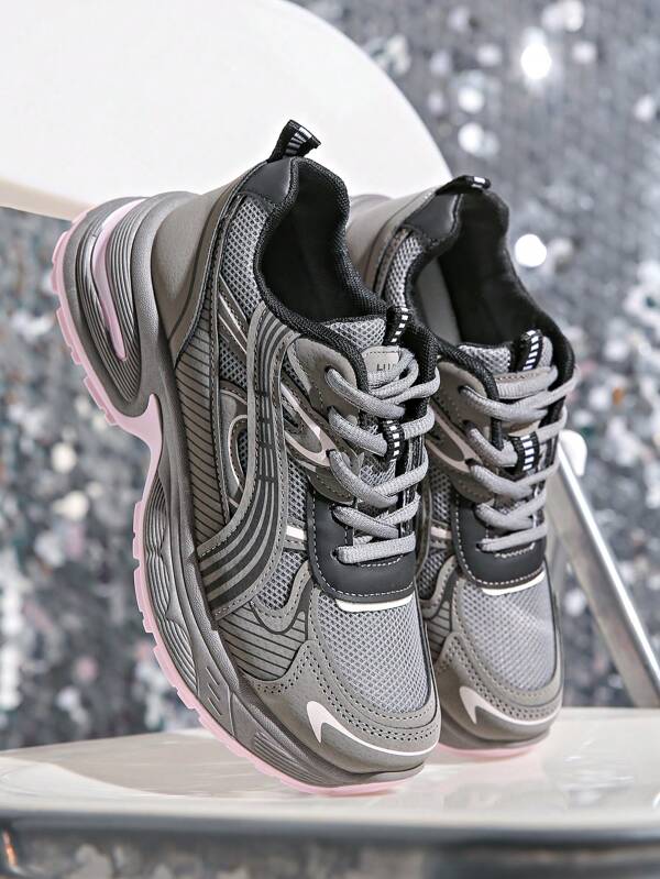Zapatillas deportivas de mujer con suela gruesa, de nueva moda, informales, con aumento de altura, cómodas, transpirables y ligeras para correr