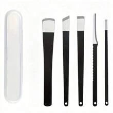 4 件/5 件不锈钢嵌甲工具套装，修脚护理套装，用于去除硬皮老茧，修脚刀套装，嵌甲去除套装，修脚老茧剃须刀工具，专业脚刮刀 - 彩色 - 查看 8