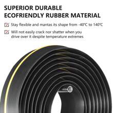 Tira de sellado de goma para puerta de garaje de 6 metros de color negro