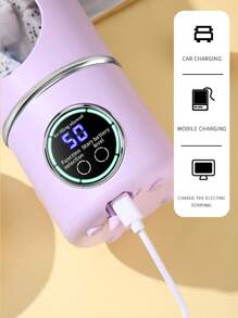 1 件便携式搅拌机、榨汁机、水果搅拌器、果汁分离器、USB 充电搅拌杯、新鲜榨汁机、自动清洁、触摸控制、圆形、无需加热、适用于果汁、水果和蔬菜饮料、奶昔、轻便、硅胶手柄、3 种模式、数字显示、12 个刀片、家庭、办公室、旅行、厨房配件