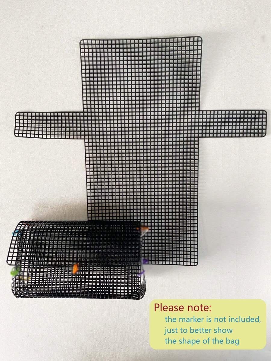 Rejilla De Malla De Plástico Cuadrada Negra, Moldeador De Bolso, Accesorio Para Manualidades, Entretela Para Hacer Bolsas, Herramientas De Ganchillo, 4mm, 2 Uds. - Negro - Ver 1