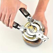 1 Pc Stainless Steel Can Opener - Multipurpose Manual Can Opener With Easy Grip Handle, Easy Bottle Opening Tool For Seniors With Arthritis And Weak Hands, Kitchen Gadgets, Kitchen Aid Tools | Sturdy Kitchen Tools | Solid Construction, Can Opener Clamp