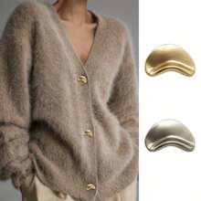 [10 件装] 复古双色金/银合金金属纽扣 - 后背带柄缝纫纽扣，适用于外套夹克西装、外套更换、DIY 工艺品、新娘婚纱配饰 - 彩色 - 查看 1