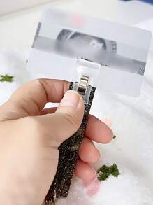 1PC Credit Card Puller, Cute Debit Bank Card Grabber For Long Nails ATM Keychain Women With Plastic Clip, Car Keychains, Tool Keychain, Daily Casual Outing Wear, For S, Wallets, School Bags, Backpacks, Satchels, S For Boyfriends And Girlfriends, S For Family Members, S For Teachers, S For Employees. School Car Accessories Goth Y2k Christmas Gift Ideas Bag Lanyards With Id Holder Car Accessories Bag Charms - 彩色 - 查看 4