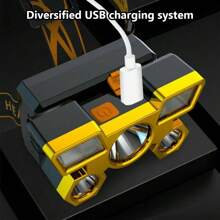 NetHong 2xWaterproof LED Headlamp Super Bright Head Torch USB Rechargeable COB Headlight - 2 Pcs - View 3