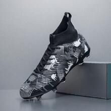 Men's Football/Soccer Shoes, Unisex, Suitable For Football/Soccer Training & Match, Baseball Sports, Artificial Turf & Indoor, Black Sports Shoes