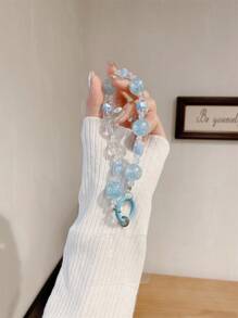 1 件装 全新时尚超大裂珠花朵手机挂绳吊坠包包饰品 - 彩色 - 查看 7