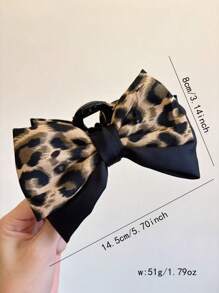 1 件女士双层植绒蝴蝶结发夹，优雅简约的发型设计，适合日常聚会发饰蝴蝶结发夹时尚发夹秋季配饰秋冬度假装女士 - 彩色 - 查看 3