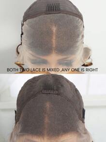 Highlight Curly Wave Short Bob Wig 13x4 Lace Frontal Wig Brazilian Ombre Brown Deep Wave Honey Blonde 180% Glueless Bob Wigs - Piano Color - View 8