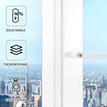 10 X  UPVC Universal Window Handle Inline Locking  Double Glazing White 41mm (Pack Of 10) - 10Pcs - View 6