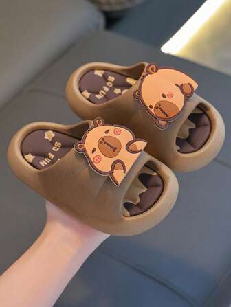 1 par sommar PVC inomhustofflor för barn, söt Capybara-design