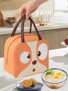 1pc Printed Lunch Bag, Aluminum Foil Insulated Portable Portable Lunch Bag, Waterproof Portable Design, Suitable For School And Office Use - Keep Food Fresh And Delicious, Bento Bags, Tote Bags, Kitchen Picnic Food Storage Bags, Back To School, Outdoor Carrying Bag
