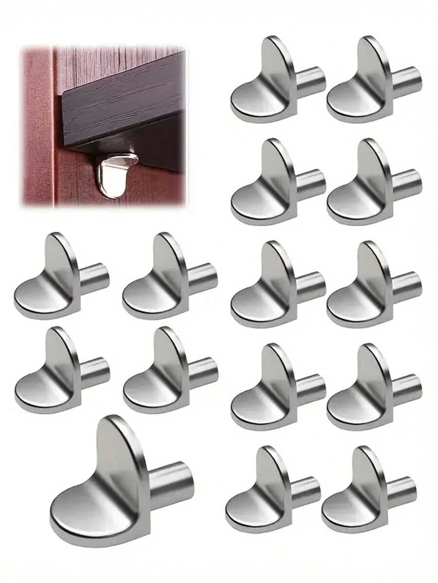 10/20/40pcs Metal Shelf Support Pegs - Easy Install Cabinet Shelf Brackets For Kitchen, Wardrobe, Closet, Bookshelf - Versatile Shelving Hardware Anchors