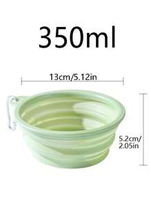 1 件可伸缩折叠狗狗爱好者和狗妈妈爱碗带挂钩，轻巧简约风格，适合散步、旅行、户外活动