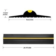 Tira de sellado de goma para puerta de garaje de 6 metros de color negro