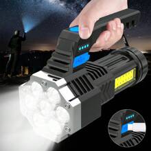 NetHong High Powered 26000000LM LED Flashlight Super Bright Torch Rechargeable Lamp UK - Black - View 4