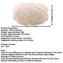 DUWEN 1.5mm Matte Chenille Yarn Doll Thread Handmade Crochet Knitted Material Thin Ice Stripe Thread