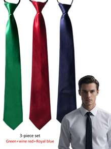 8cm szerokości męski krawat biznesowy z zamkiem błyskawicznym, matowa powierzchnia, odpowiedni do pracy, do koszuli, na imprezę