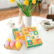 5 Pcs Easter 12 Days Countdown Gift Box Bunny Chicks Pattern Paper Surprise Easter Advent Calendar Box For Spring Easter Birthday BabyShower Wedding Party Supplies Gift Wrapping - Multicolor - View 6