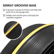 Tira de sellado de goma para puerta de garaje de 6 metros de color negro