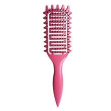 1pc Portable Curly Hair Styling Brush - Nylon Bristles, Detangling & Volumizing Comb For All Hair Types - Multicolor - View 12