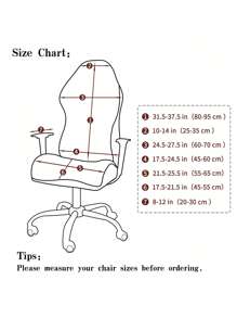 2pcs Corn Kernels Style Splatter-Proof Simple Gaming Chair Cover Dust Cover For Swivel Office Computer Chair & Racing Chair Set