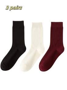 1pair/2pairs/3pairs/6pairs Women's Random Color Fashionable Bubble Pile Socks, Comfortable, Breathable, Classic, European Style, Knee-High, Casual Scrunch Socks, Fall