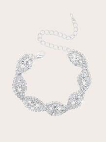 4 Pieces/Set Of Elegant Crystal Rhinestone Jewelry Sets - Earrings And Necklaces, Bracelets - Suitable For Women's Daily Wear, Weddings, Parties, Etc. - White - View 15