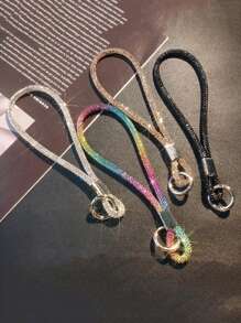 奢华闪亮水钻手机挂绳腕带，优质水钻镶嵌手腕带，时尚防丢手机配件，适合送给母亲、家人、朋友、生日、节日的手机挂饰、手机链