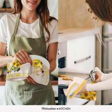 4 Pcs Sunflower Kitchen Towels, 16x24 Inch Watercolor Floral Decorative Tea Towels, Sunshine Farmhouse Home Absorbent Kitchen Dishcloth Fast Drying For Cooking - Multicolor - View 7