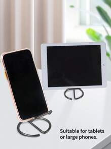 1 件简约桌面手机支架，金属铁合金材质手机支架，适用于客厅、卧室、办公桌、书房等，回到学校 - 黑色 - 查看 7