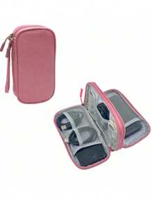 1pc Portable Travel Electronics Organizer Bag, Suitable For Storing Smartphone Cables, Hard Drives, Power Banks, Headphones, Chargers, Phone Cases, Wireless Earbuds, Bluetooth Headsets, Earphones, Great For Business Travel, School, College, Office, School Supplies, Back To School, University Students - Multicolor - View 15