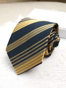 1pc Casual Polyester Striped Colorful Handmade Necktie, All Season - Multicolor - View 11