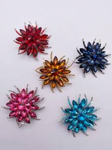 Elegant, Fashionable, High-End, Diamond-Encrusted Large Crystal Flower Brooch Everyday Versatile Clothing Accessories - Sunflower Brooch - View 3