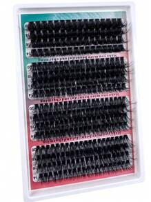 296 件/272 件簇状假睫毛套装 - 0.07 毫米，混合长度 14-20 毫米，CC/D/DD 卷曲，自然蓬松风格，睫毛引人注目，可重复使用，适合初学者睫毛簇、睫毛簇、单根睫毛、睫毛、假睫毛 - DD - 查看 12