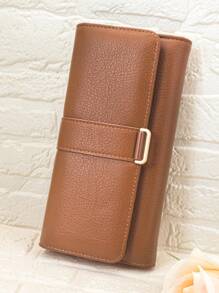 MINGYOU New Women's Long Wallet, Multi-Functional Large Capacity, Fashion Classic Buckle Flap, Minimalist Multi-Card Slots Phone Wallet, Long Wallet