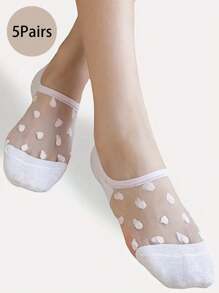 5 Pairs Breathable Non-Slip Short Socks - Fashionable And Versatile, Suitable For Everyday Family Use