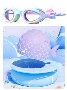 1 pieza/2 piezas Gafas y gorro de natación de silicona para jóvenes - Antivaho, a prueba de fugas, ajuste cómodo para niños y niñas, ideal para deportes acuáticos