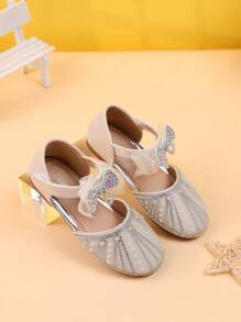 Sandalias planas con cristales de niñas a la moda y con estilo, punta redonda, zapatillas de verano para niños pequeños y niños pequeños, nuevas para primavera/verano