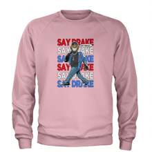 Say Drake Smiling Meme Mustard Adult Crewneck Sweatshirt - Light pink - View 8