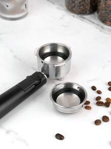 1个51毫米双层咖啡手柄滤篮，不锈钢材质，可拆卸加压网状咖啡过滤器，无底手柄咖啡配件 - (Item No.Y21071D) 1PCS 51mm 2-cup filter basket - 查看 12