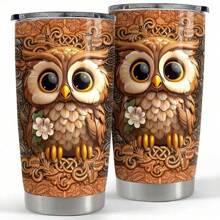 20oz Creative Customized Pattern Stainless Steel Double Layer Insulated Travel Mug, Keeps Hot/Cold, Portable