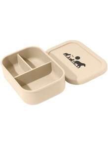 PopLittleOne 1件装婴儿硅胶午餐盒星星恐龙心彩虹图案婴儿餐具三格婴儿收纳盒宝宝洗澡礼物 - 彩色 - 查看 22