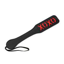 SM Product :Red - Black 4 - Piece Erotic Set: Long Paddle, Feather, Handcuffs, Blindfold. It Meets The Needs Of The SM Community, Couples And Lovers, And Is Easy To Use.