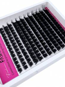 240 peças/216 peças/192 peças/168 peças 8D Luxo Fofo e Macio DIY Cluster Lashes - 10-20mm Comprimento Misto Extensões de Cílios 0,07mm Russo DD Curl Grosso e Reutilizável Cílios Dramáticos, Fácil de Usar Reutilizável - 12 Bandejas 60D/80D/100D/120D/160D Pacote de Variedades