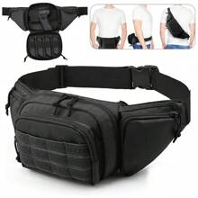 1pc Classic Tactical Concealed Carry Fanny Pack - Durable Oxford Fabric, Gun Holster, Magazine Pouch, Zipper Closure, User-Friendly Design, Black