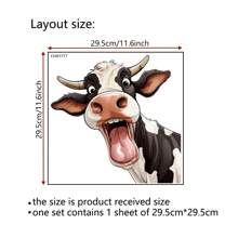 Pegatinas divertidas de vaca, pegatinas de ventana de vaca que asoman, pegatinas de pared de vaca que se pueden pelar y pegar, decoración de pared de estilo granja rústica con estampado de vaca, arte mural de vinilo para la decoración del hogar, la sala de estar, la cocina, el baño, el dormitorio y otros regalos de cumpleaños y graduación